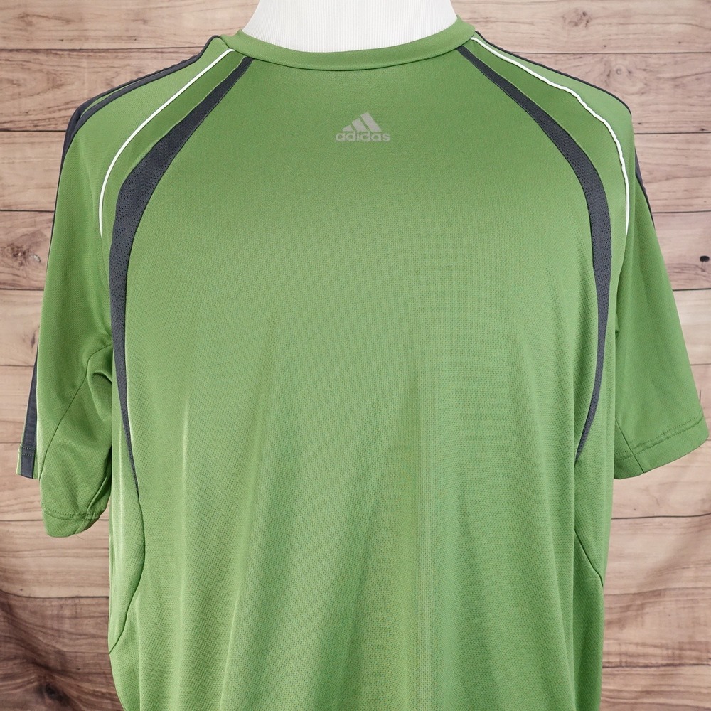 ADIDAS CLIMA365 GREEN SHORT SLEEVE ATHLETIC WORKOUT ACTIVE TSHIRT SIZE XL